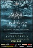 Meet&Greet  ALTERNATIVE 4   la concertul Leafblade si Abigail din Wings Club (14 decembrie)